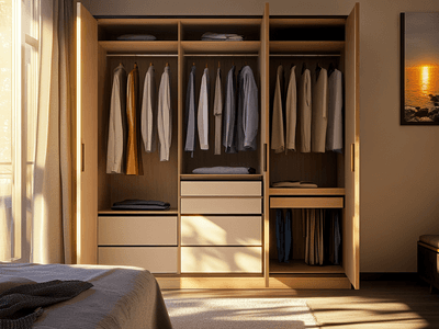 Platzsparende Lösung: Drehtürenschränke für zusätzlichen Stauraum